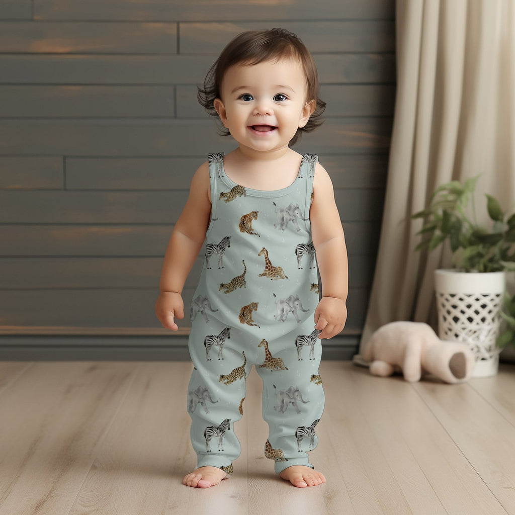 Baby Safari (Mint) Romper - Charley's Wild World