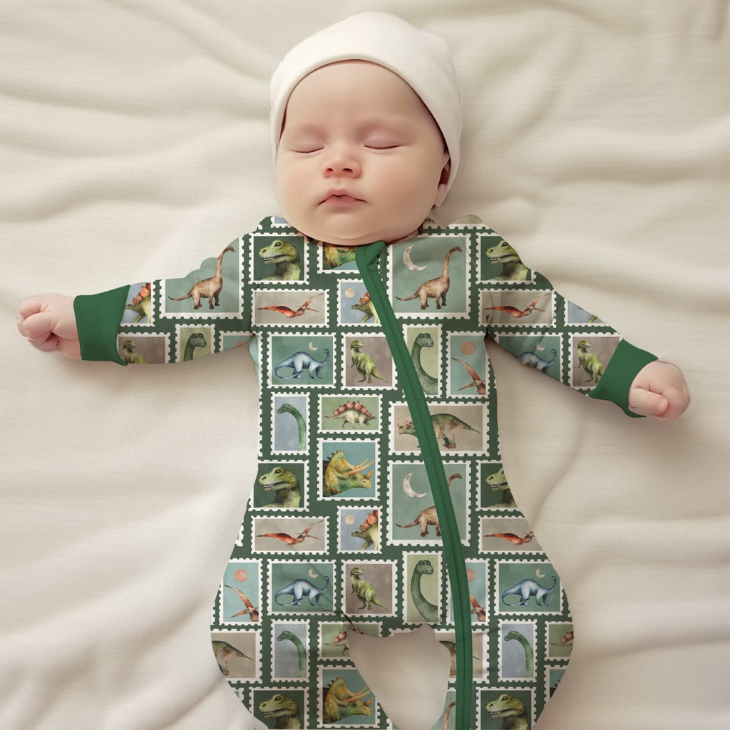 Dino Stamps Sleepsuit - Charley's Wild World