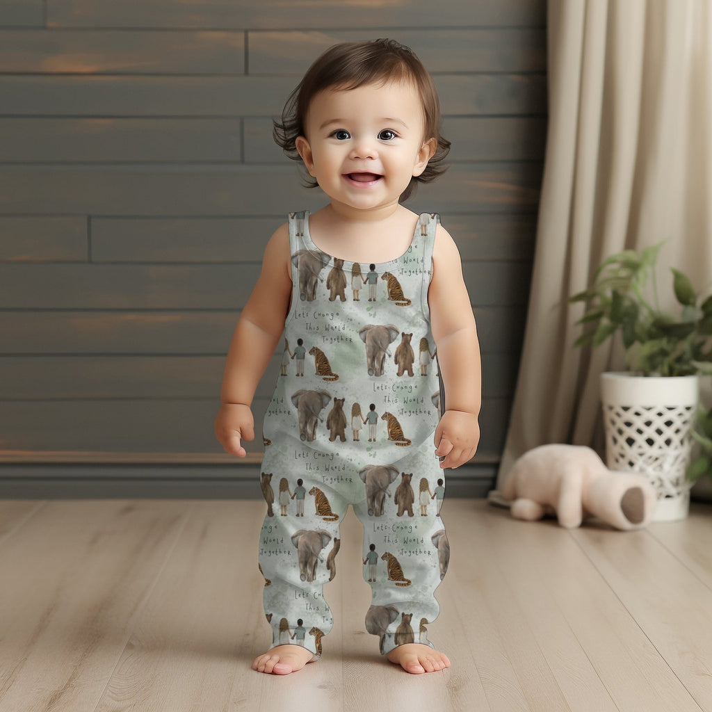 Let's Change This World Together Romper - Charley's Wild World