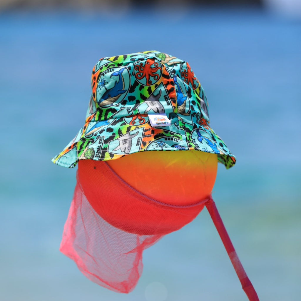 Ocean Vibes Reversible Sun Hat - Charley's Wild World