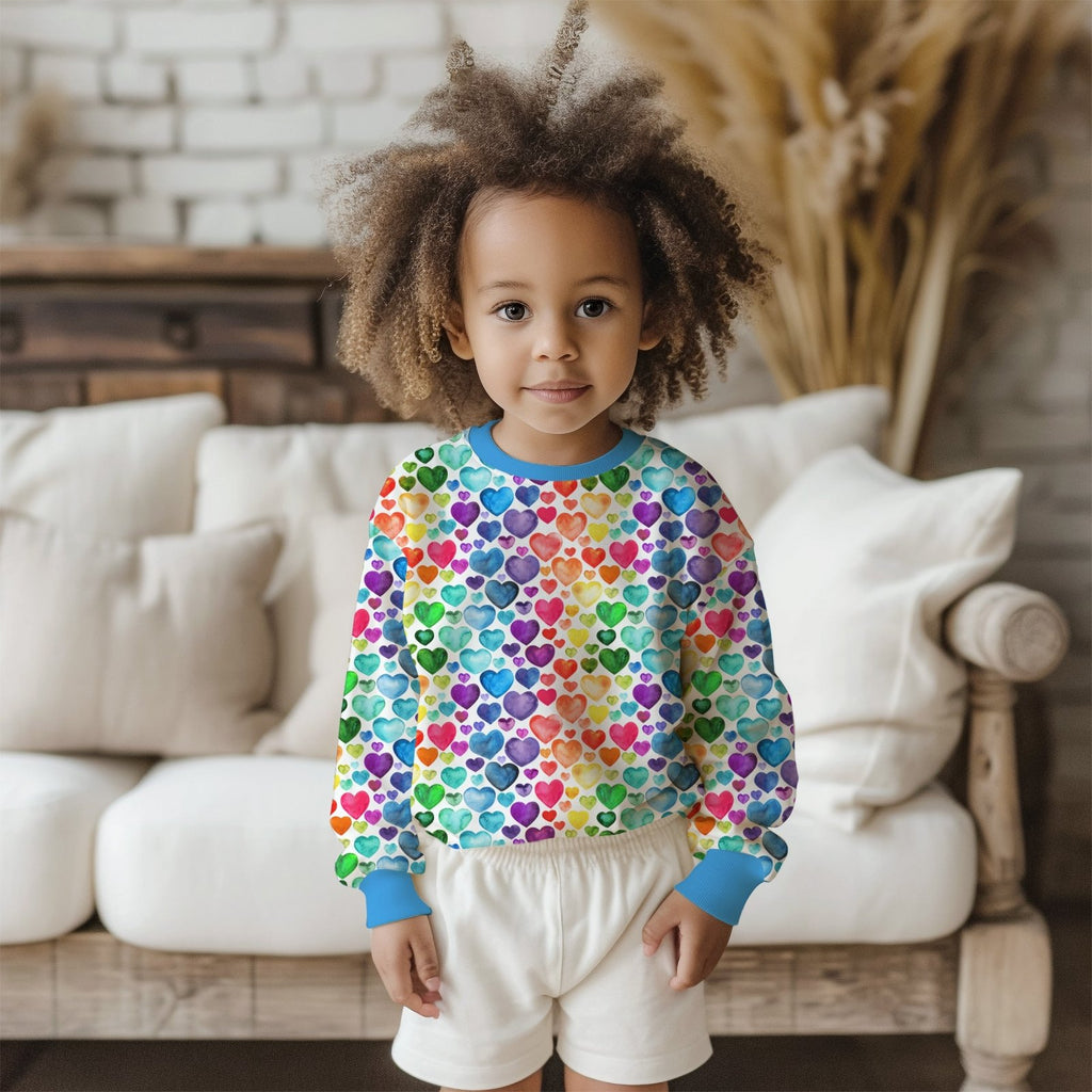 Rainbow Hearts Sweatshirt - Charley's Wild World