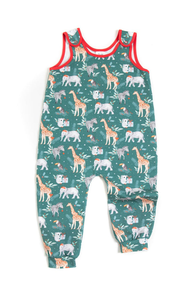 Jingle Jungle Christmas Romper/Dungaree - CharleysWildWorld