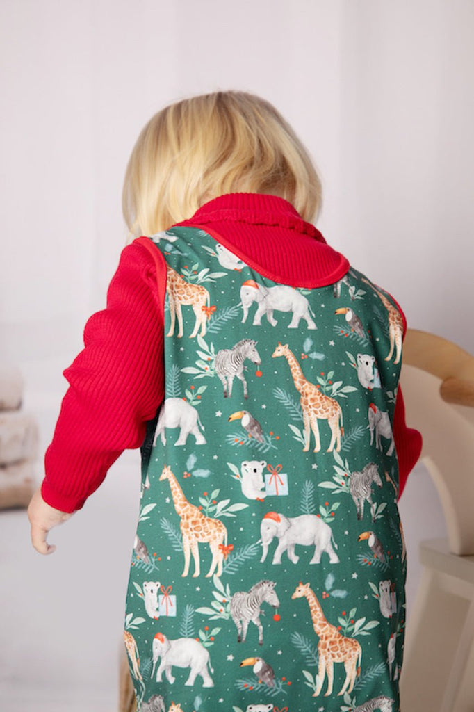 Jingle Jungle Christmas Romper/Dungaree - CharleysWildWorld