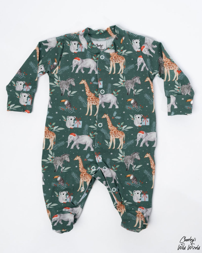 Jingle Jungle Sleepsuit - CharleysWildWorld