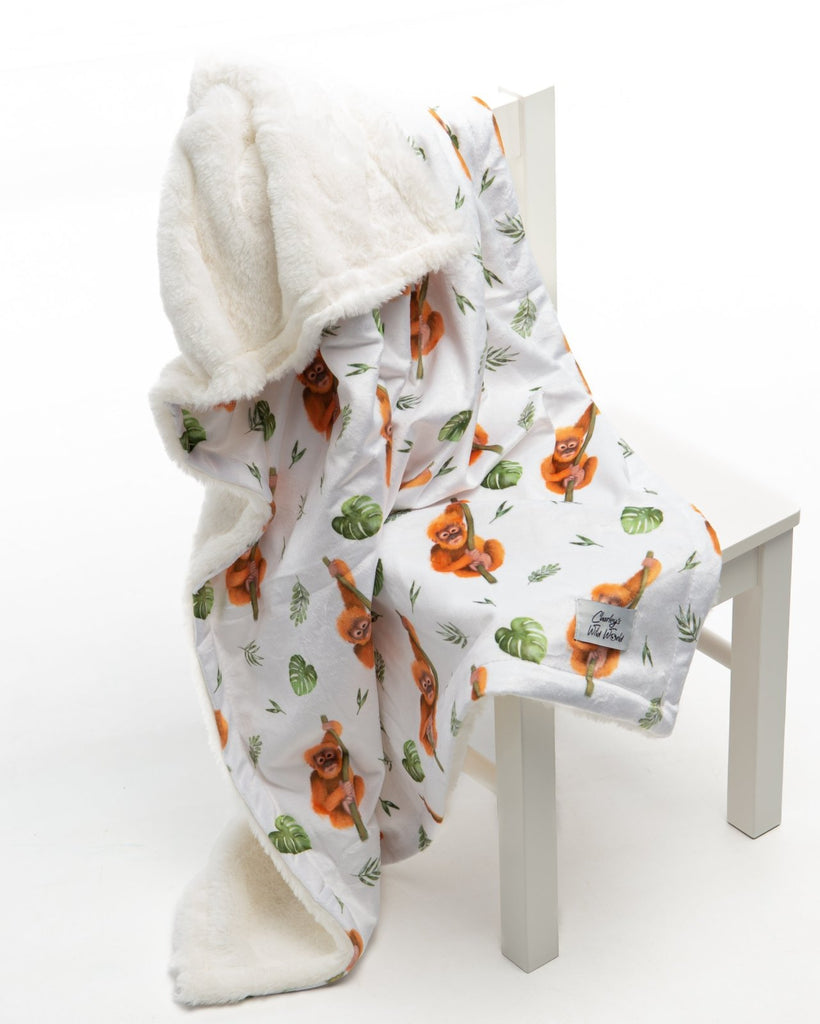 'Pongo' Baby Orangutan Blanket - CharleysWildWorld