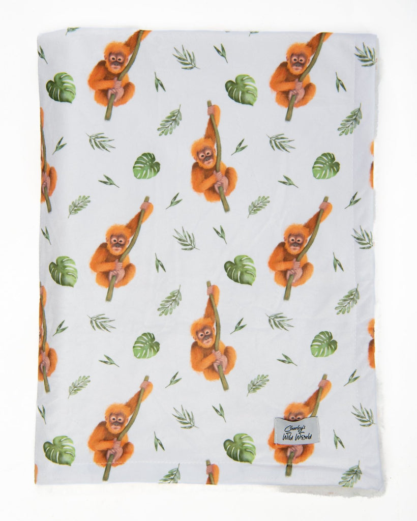 'Pongo' Baby Orangutan Blanket - CharleysWildWorld