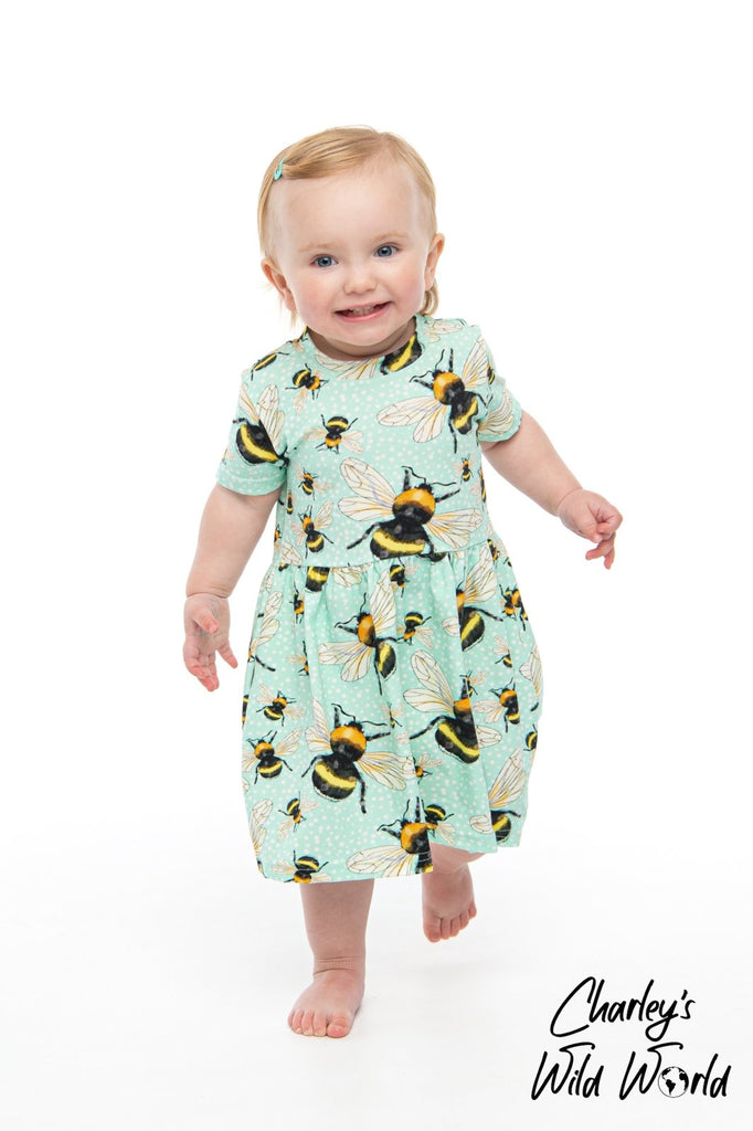 'The Bee's Knees' Short Sleeved Dress - CharleysWildWorld