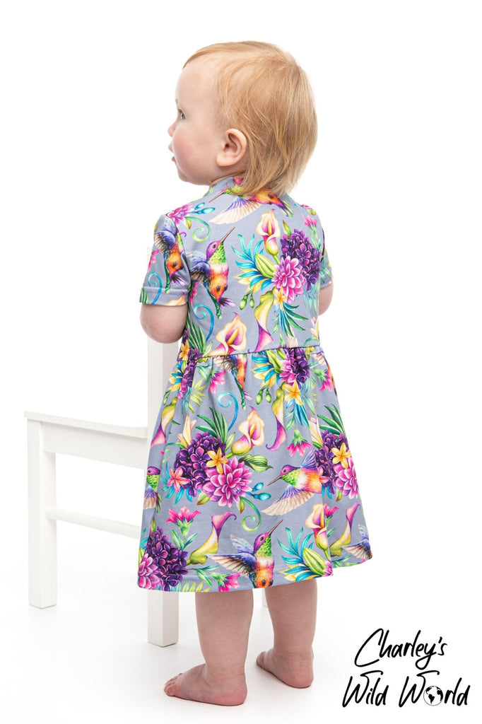 'Tropical Paradise' Short Sleeved Dress - CharleysWildWorld