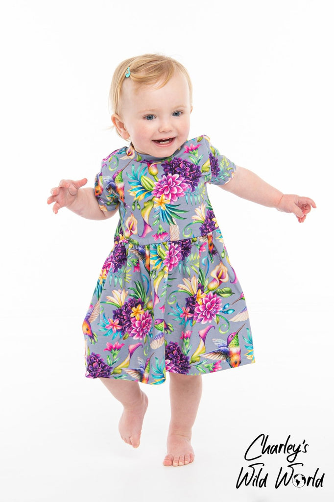 'Tropical Paradise' Short Sleeved Dress - CharleysWildWorld